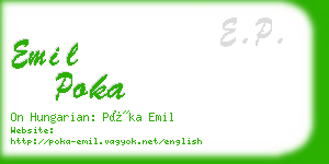 emil poka business card